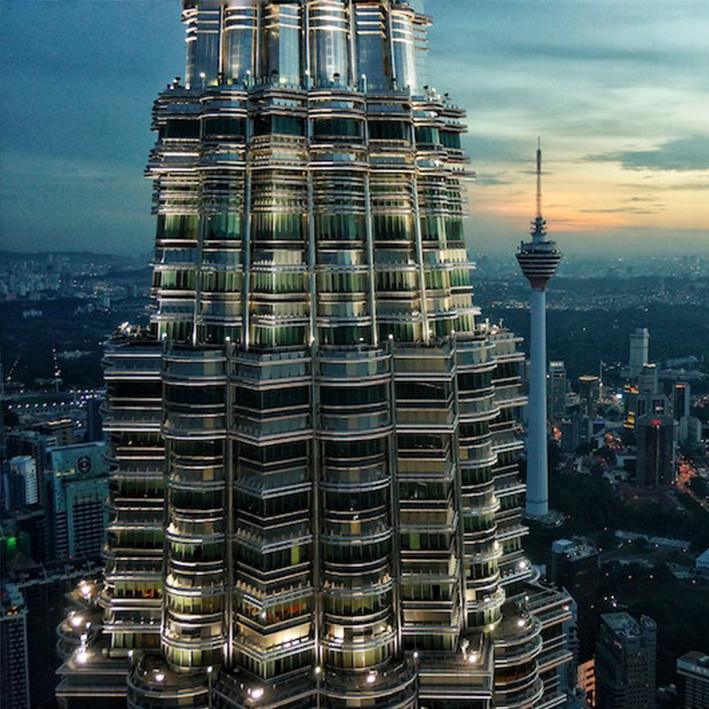 KLCC with KL Tower in the background.